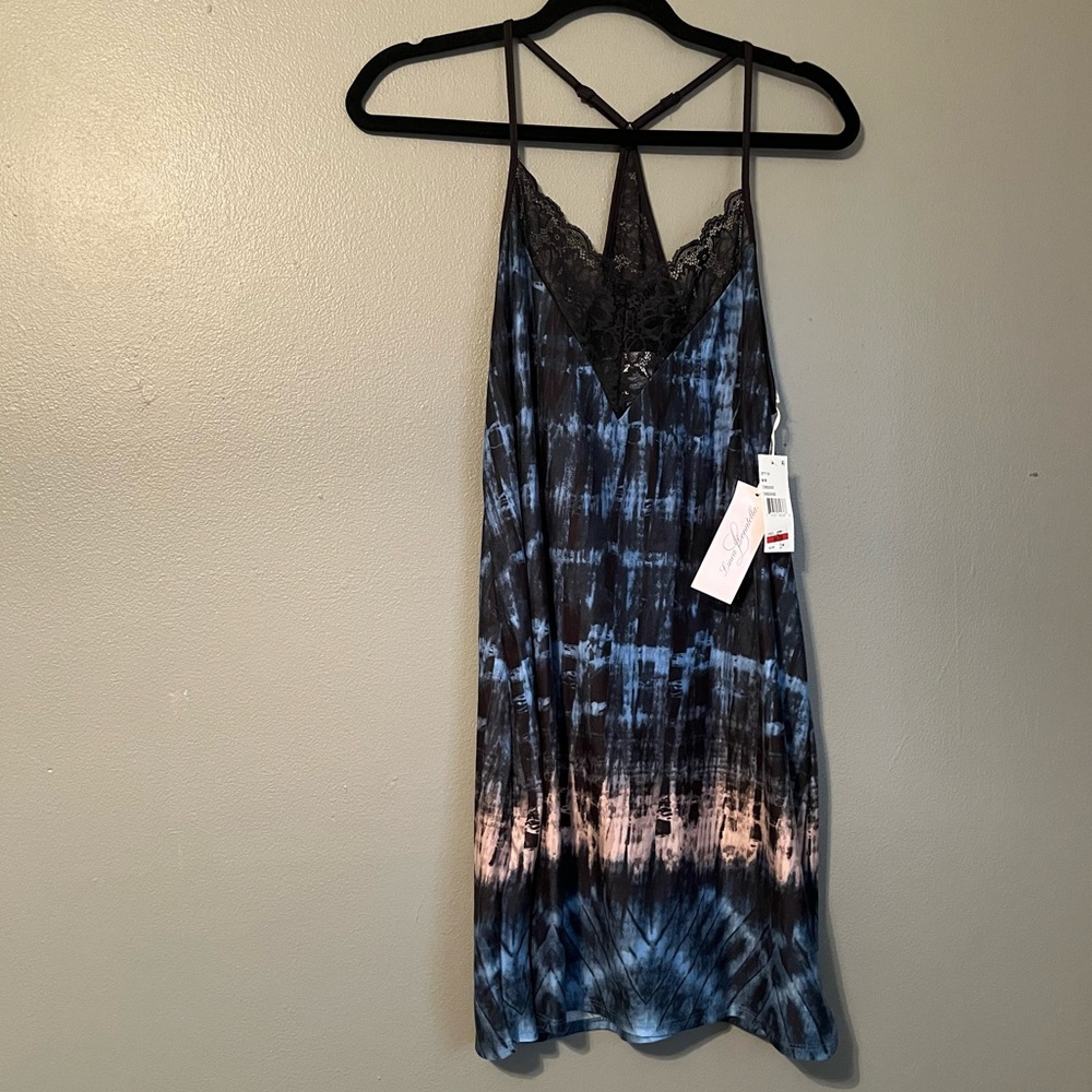 NWT Linea Donatella Sz Small Turquoise Tie Die Nightie! - Picture 1 of 8